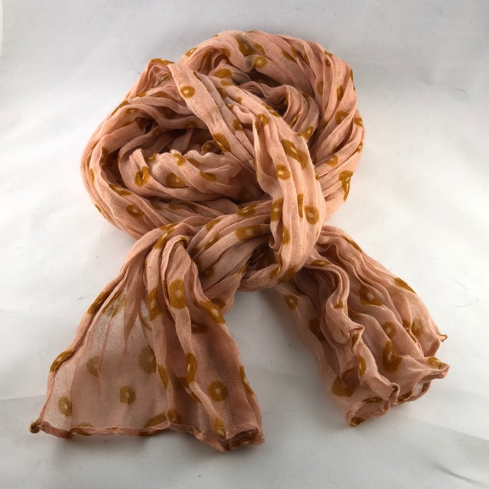 Shell pink and Mustard Scarf